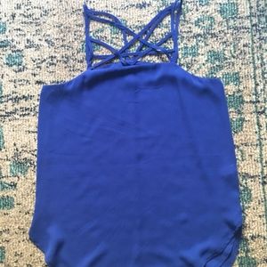 Express Lattice Neck Tank Top